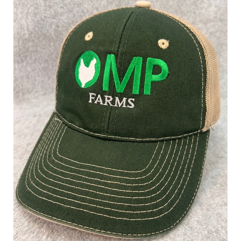 OMP Farms Mens Green OC Trucker Hat Top Grower Mesh Snapback Cap OSFM